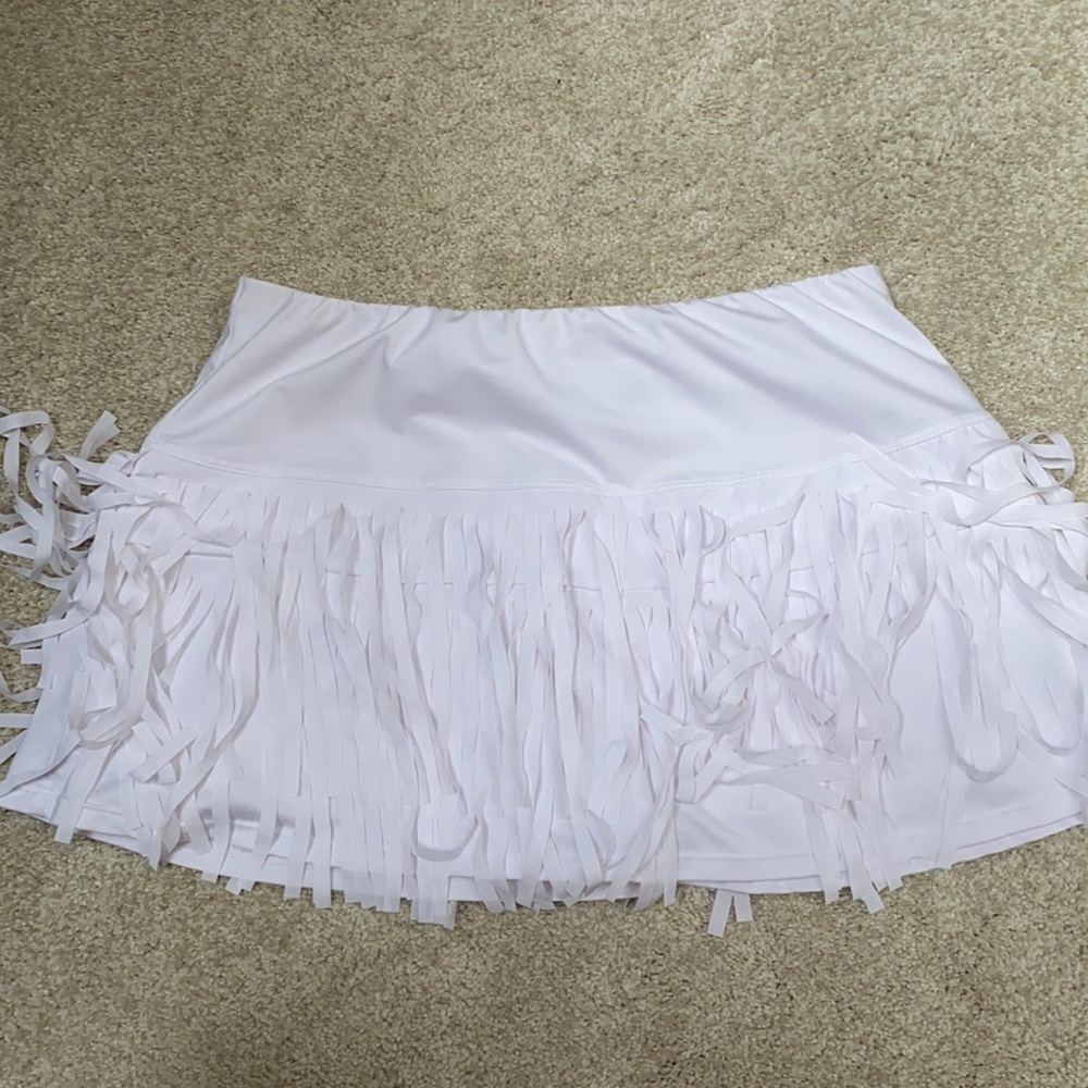 White tennis skirt